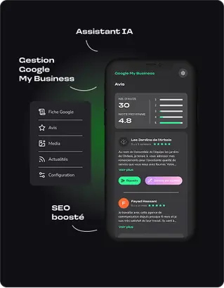 Assistant IA Google My Business Grattin , gestion avis restaurant