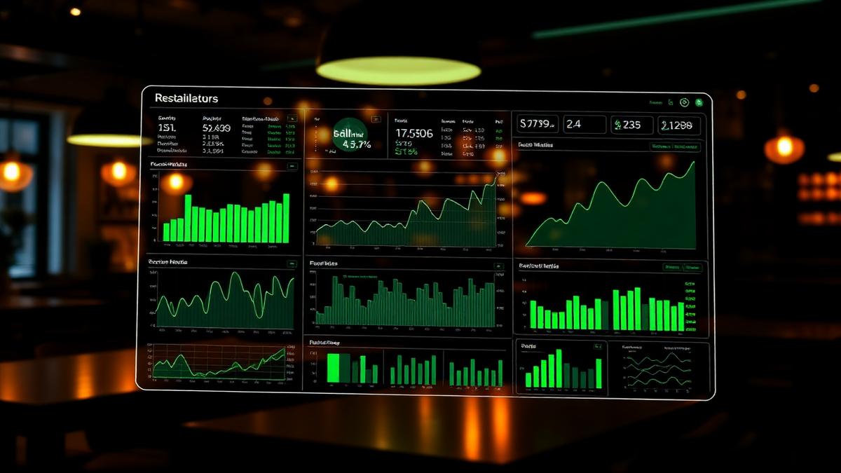 Tableau de bord marketing digital restaurant avec analytics et métriques de performance